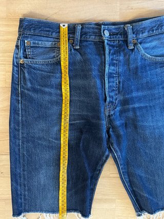 Denim Shorts Levi’s 501 size W 33 Blu