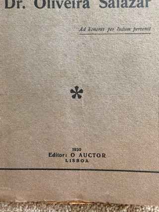 Livro A Obra Intangível do Dr. Oliveira Salazar
