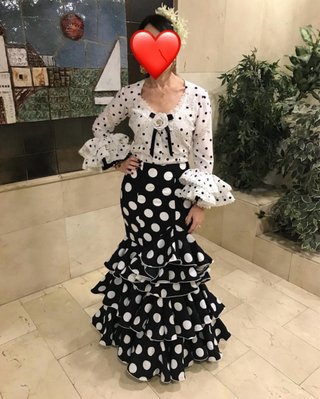 Conjunto Flamenca de Falda y Blusa Lunares
