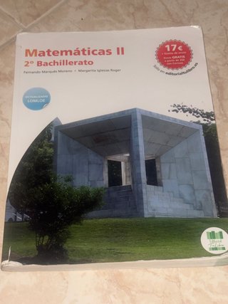 Matemáticas II 2º Bachillerato LOMLOE