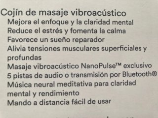 Cojín masaje vibroacustico