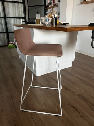 2 Sgabelli da Cucina Imbottiti Rosa