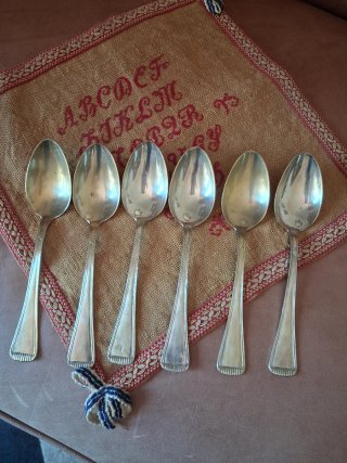 Antichi cucchiai con timbro Argento 1000