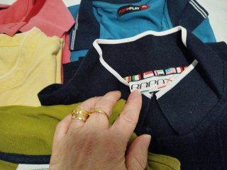 5 camisetas hombre, talla L. Varias marcas y color