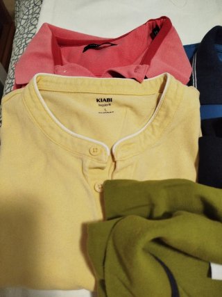 5 camisetas hombre, talla L. Varias marcas y color