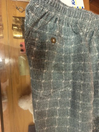 Pantalón corto cuadros verde talla S