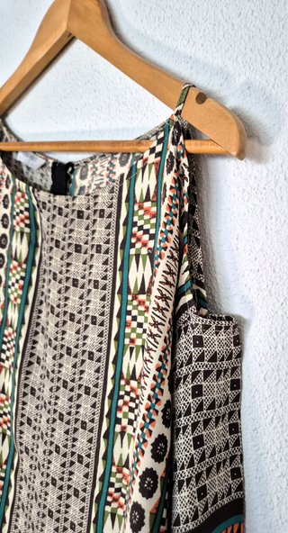Vestido Suite Blanco L hombros descubiertos