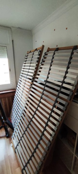 2 somieres de madera IKEA LÖNSET 80x200 cm