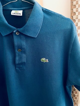 Polo Lacoste manga corta Azul Petróleo Talla 5 L
