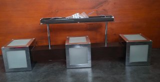Lámpara de techo moderna madera y metal