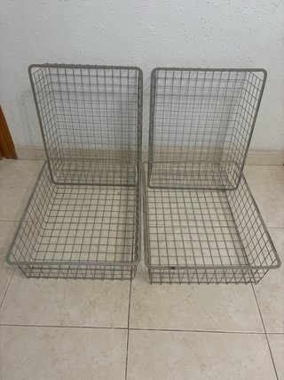 Cajón Rejilla Metálico Ikea Gris
