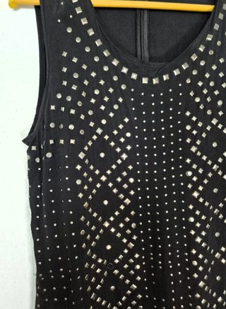 Vestido Cortefiel negro M tachuelas