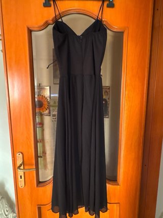 Abito lungo Cherry moda nero taglia unica