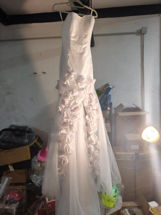Talla S Vestido fiesta Flores 3D