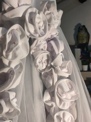 Talla S Vestido fiesta Flores 3D