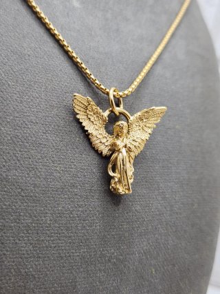 Colgante Ángel Acero Quirúrgico Bañado Oro