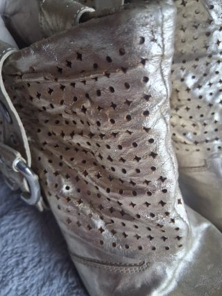 Botines Dorados Mujer
