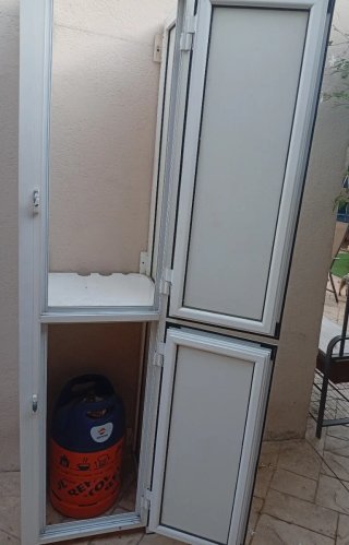 Mueble aluminio para calentador  gas butano