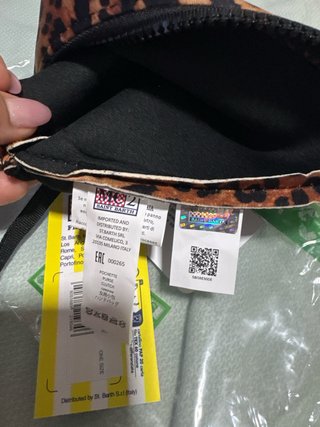 Pochette Saint Barth leopardata rosa