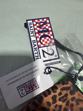 Pochette Saint Barth leopardata rosa