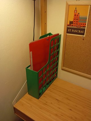 Porta documentos vintage verde