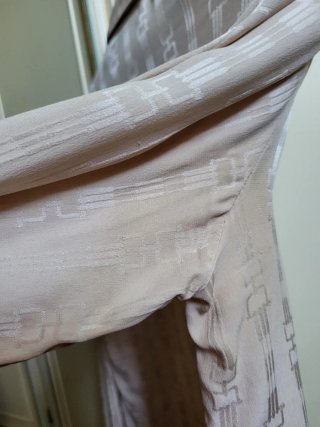 Camicia seta cipria fantasia geometrica