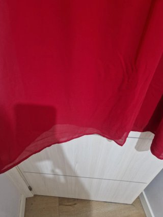 Falda larga gasa roja talla única