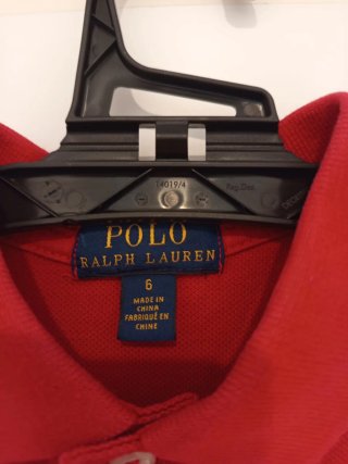 Polo Ralph Lauren niño color rojo talla 6 años