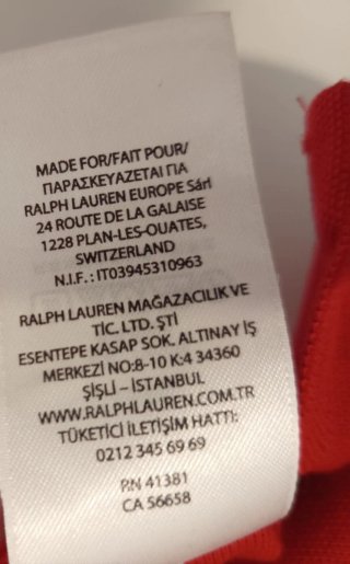 Polo Ralph Lauren niño color rojo talla 6 años