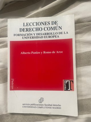 Lecciones de Derecho común Formación y desarrol...