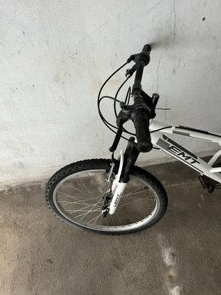 Bicicleta EMT Branca Suspensão Dupla