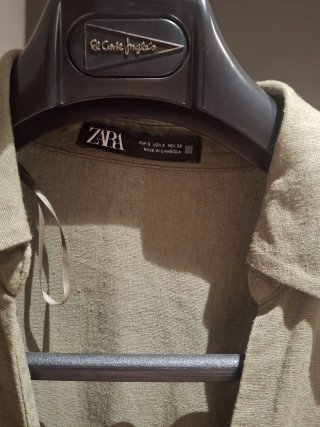 Vestido Zara verde midi