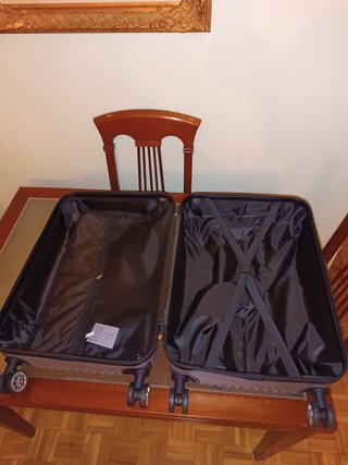 Conjunto 3 maletas de viaje plateadas