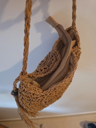 Bolso de crochet redondo