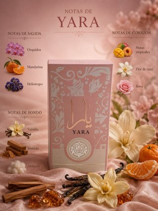 Perfume Yara 50ml Rosa y Dorado