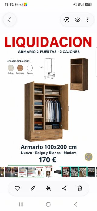 Armario grande, liquidación Stock