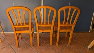 Juego 6 Sillas Madera Marrón