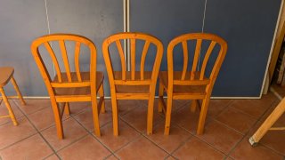Juego 6 Sillas Madera Marrón
