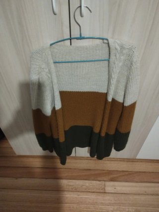 Chaqueta punto mujer talla única. Tricolor