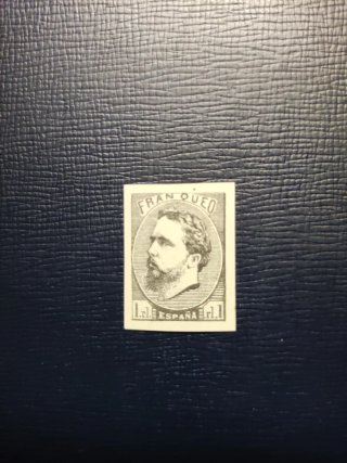 Sello España 1873. Edifil 156. Prueba filatélica