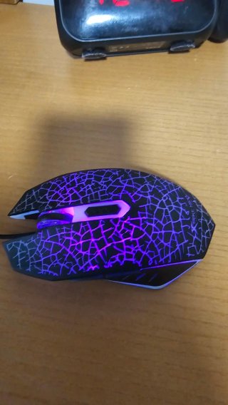 Ratón Gamer Negro y Rojo