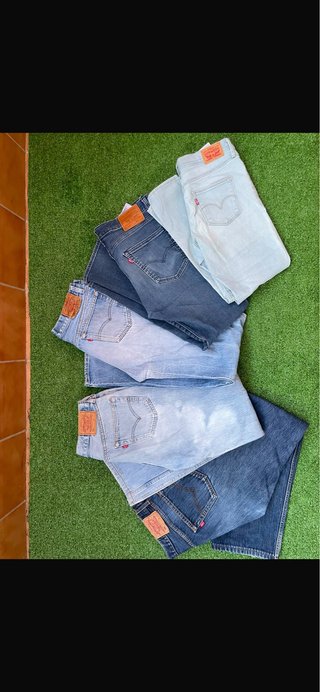 Lote 5 Pantalones Levi's Azules