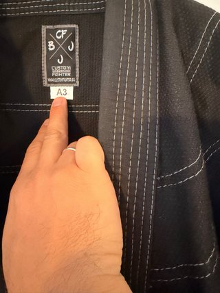 Kimono BJJ Negro con Cinturón Blanco A3