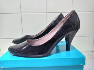 Zapatos tacón charol Alex Silva negros,T/40