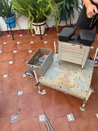 Asiento pesca con almacenaje y plataforma