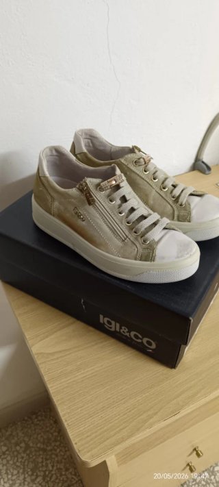Scarpe donna IGI&CO oro/bianche