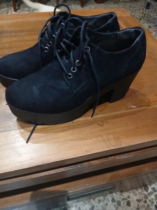 Zapatos plataforma negros talla 39