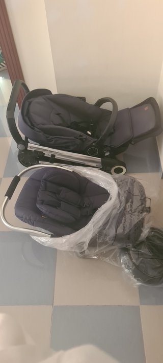 Carrito bebé + Maxicosi azul