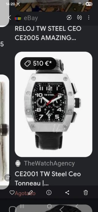 Reloj TW Steel Cronógrafo Negro/Plata