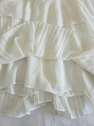 Top blanco plisado de tirantes | Massimo Dutti